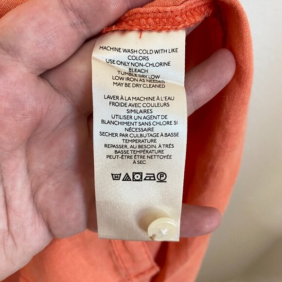 Anthropologie Relaxed Buttondown 100% Linen Tunic size medium - Picture 7 of 9